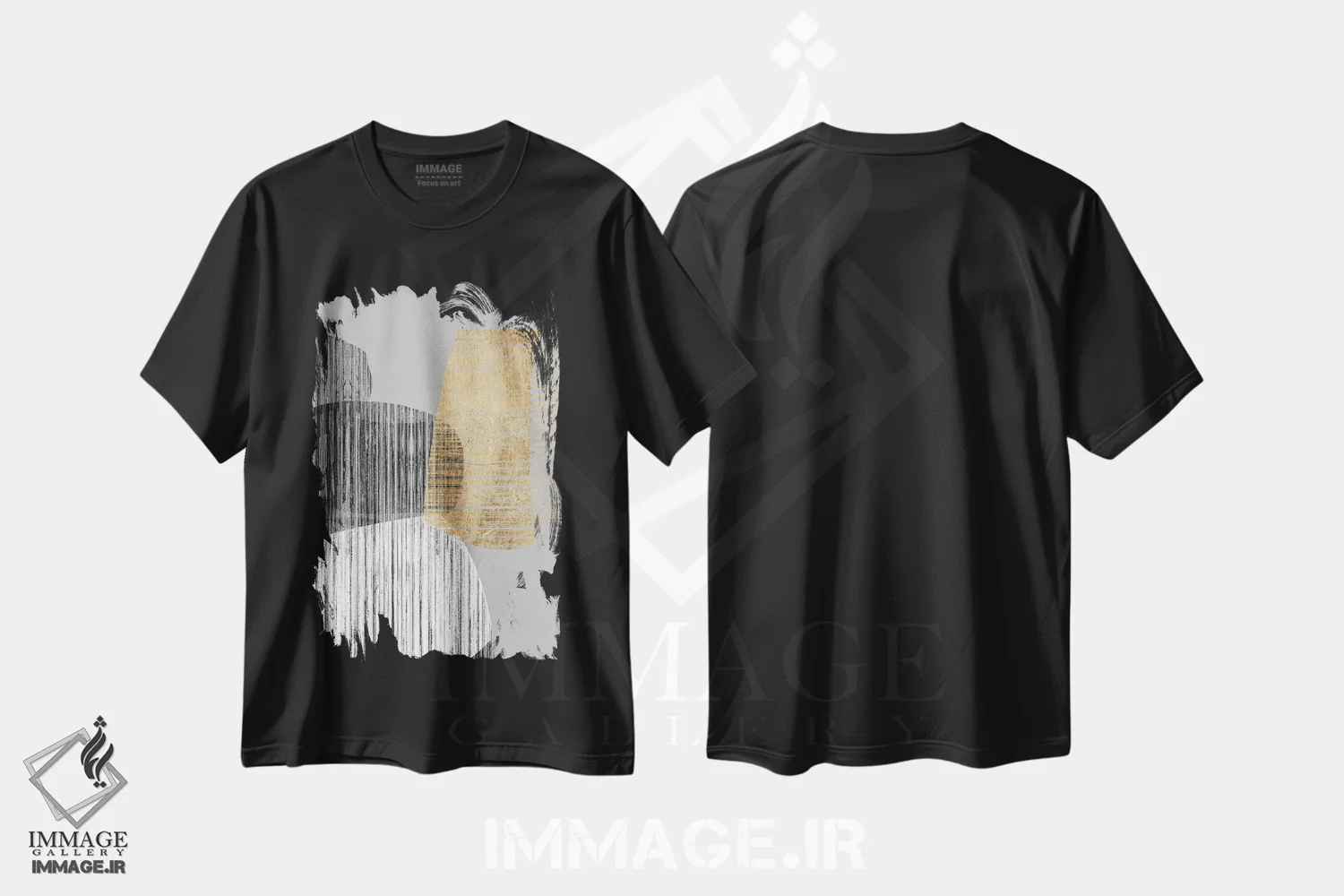 تیشرت مشکی طرح دار اشکال مجاور II اثر جنیفر گلدبرگر | immage.ir