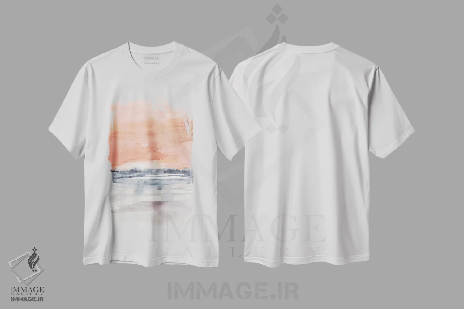 تیشرت سفید طرح دار آسمان مرجانی I اثر جنیفر گلدبرگر | immage.ir