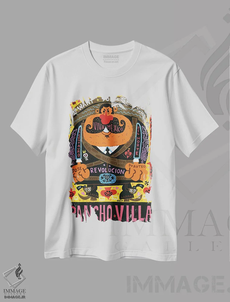 تیشرت سفید طرح دار سانتور شمالی، تزئینی اثر خورخه آر. گوتیرز | immage.ir