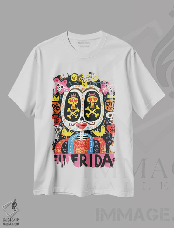 تیشرت سفید طرح دار درد شاد، سپاسگزارم، تزئینی اثر خورخه آر. گوتیرز | فروشگاه ایماژ