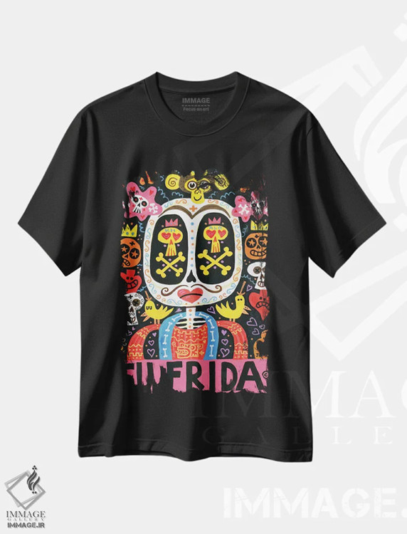 تیشرت مشکی طرح دار درد شاد، سپاسگزارم، تزئینی اثر خورخه آر. گوتیرز | immage.ir