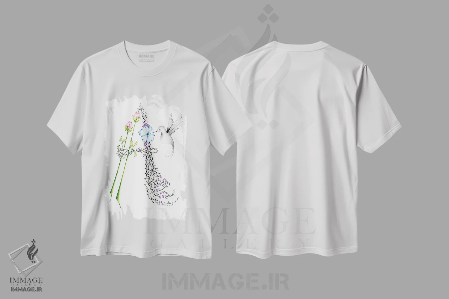 تیشرت سفید طرح دار حرف A، تزئینی اثر جوانا هابر | فروشگاه ایماژ