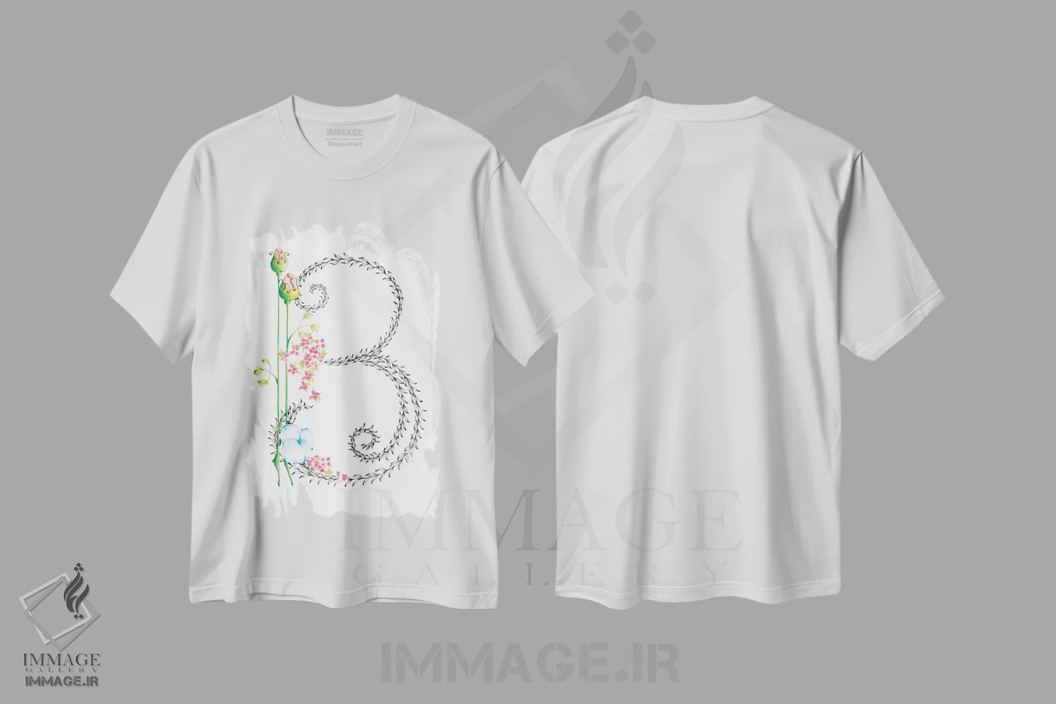تیشرت سفید طرح دار حرف B، مدیوم اثر جوانا هابر | فروشگاه ایماژ
