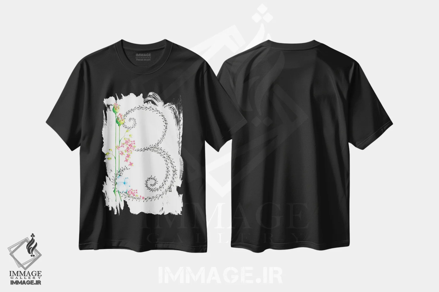 تیشرت مشکی طرح دار حرف B، مدیوم اثر جوانا هابر | immage.ir