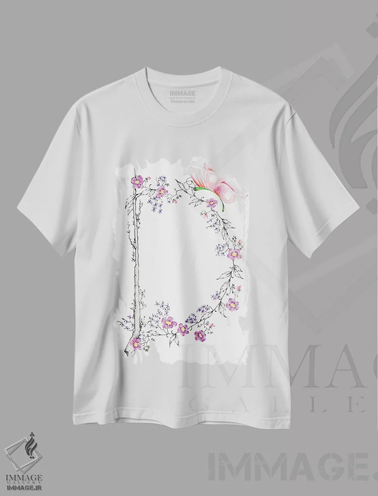 تیشرت سفید طرح دار حرف D، مدیوم اثر جوانا هابر | فروشگاه ایماژ