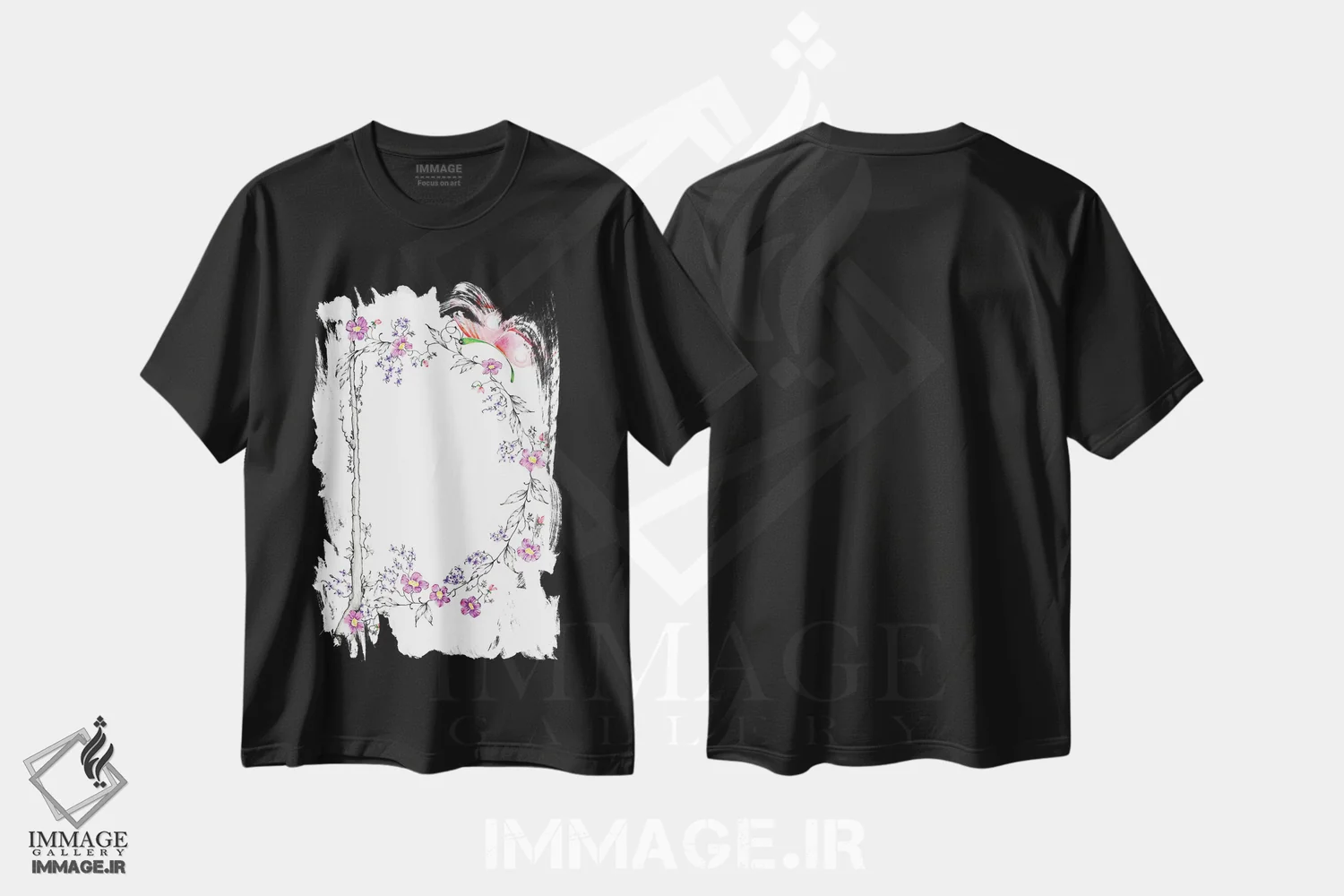 تیشرت مشکی طرح دار حرف D، مدیوم اثر جوانا هابر | immage.ir