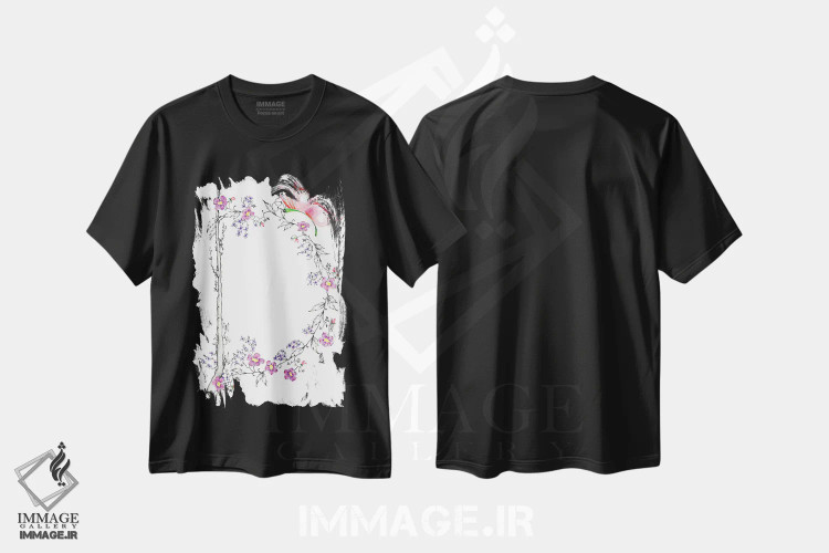 تیشرت مشکی طرح دار حرف D، مدیوم اثر جوانا هابر | immage.ir