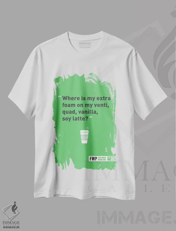 تیشرت سفید طرح دار لته سویا، تزئینی اثر جی جی براندو | فروشگاه ایماژ