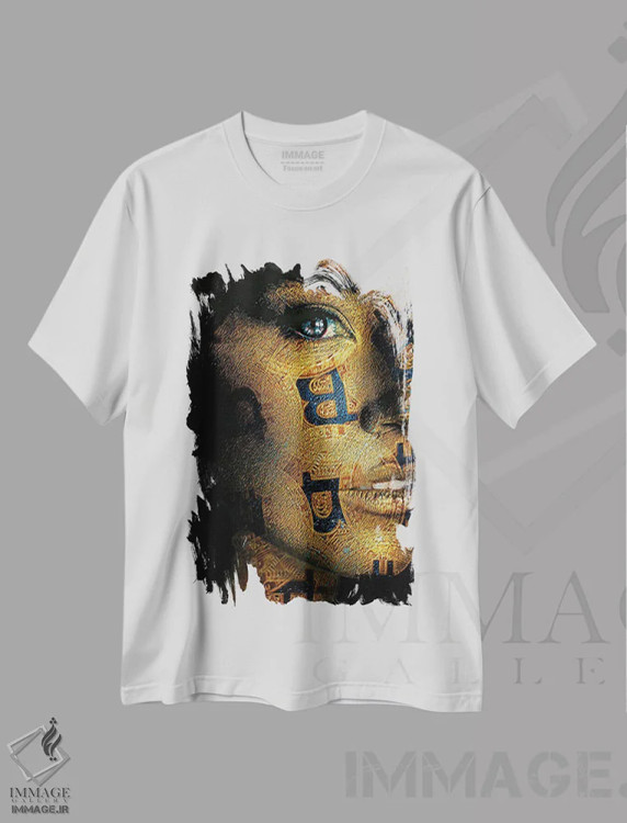 تیشرت سفید طرح دار کچولوی نازنین، هنر دیجیتال اثر جسی جانسون | immage.ir