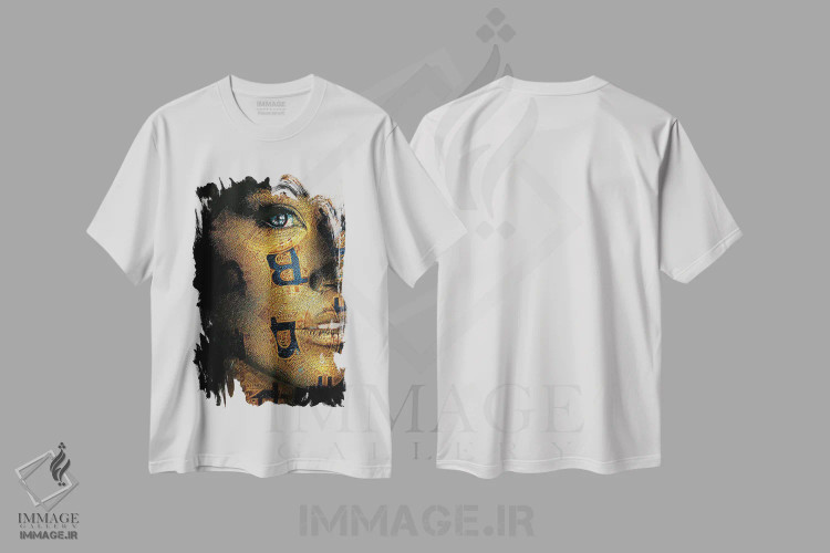تیشرت سفید طرح دار کچولوی نازنین، هنر دیجیتال اثر جسی جانسون | immage.ir