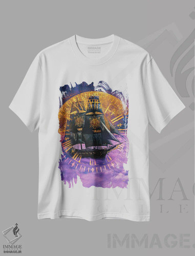 تیشرت سفید طرح دار بادبان بکش و برو، هنر دیجیتال اثر جسی جانسون | فروشگاه ایماژ