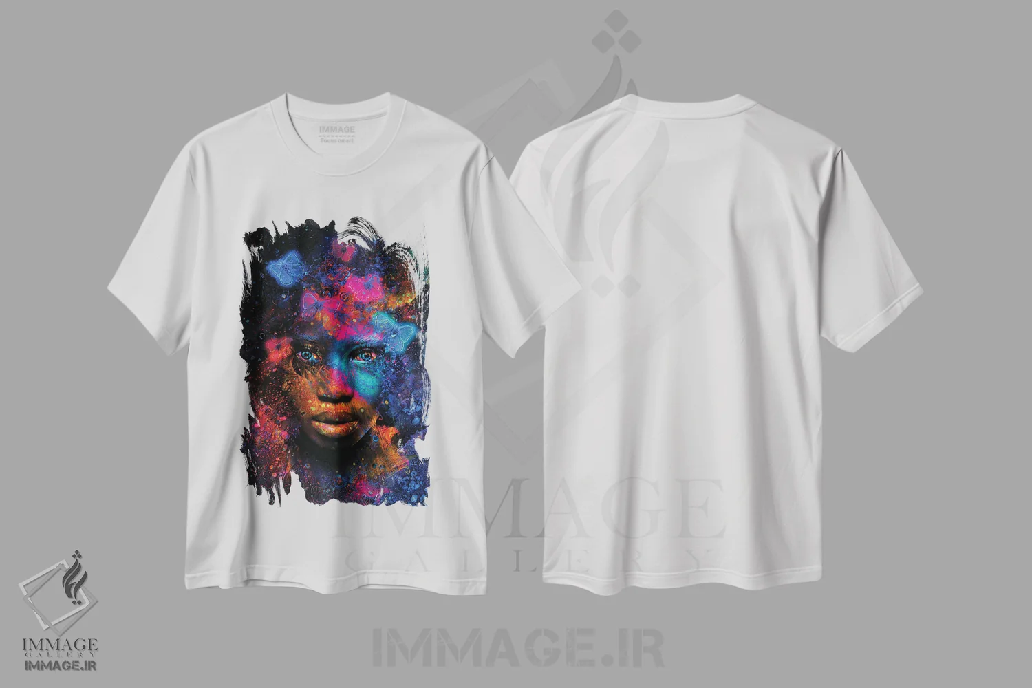 تیشرت سفید طرح دار اثر پروانه ای، هنر آمریکایی آفریقایی تبار اثر جسی جانسون | immage.ir