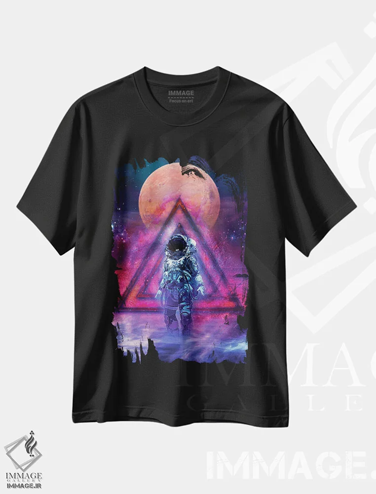 تیشرت مشکی طرح دار فضانورد، هنر دیجیتال اثر جسی جانسون | immage.ir