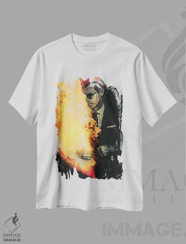 تیشرت سفید طرح دار جریان کار، هنر دیجیتال اثر جسی جانسون | فروشگاه ایماژ