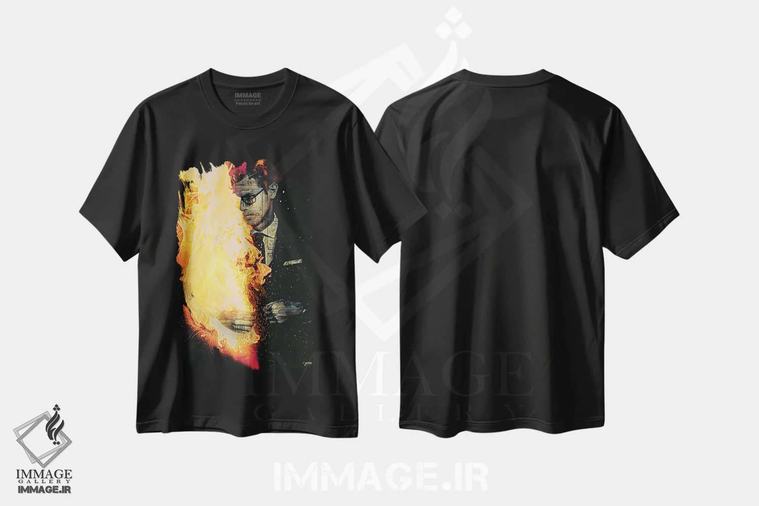 تیشرت مشکی طرح دار جریان کار، هنر دیجیتال اثر جسی جانسون | immage.ir