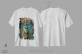 تیشرت سفید طرح دار شیر تجاری نیویورک، هنر دیجیتال اثر جسی جانسون | immage.ir