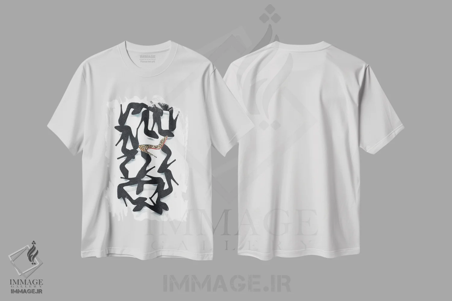 تیشرت سفید طرح دار تپه ها، تزئینی اثر جوزایا جونز | immage.ir