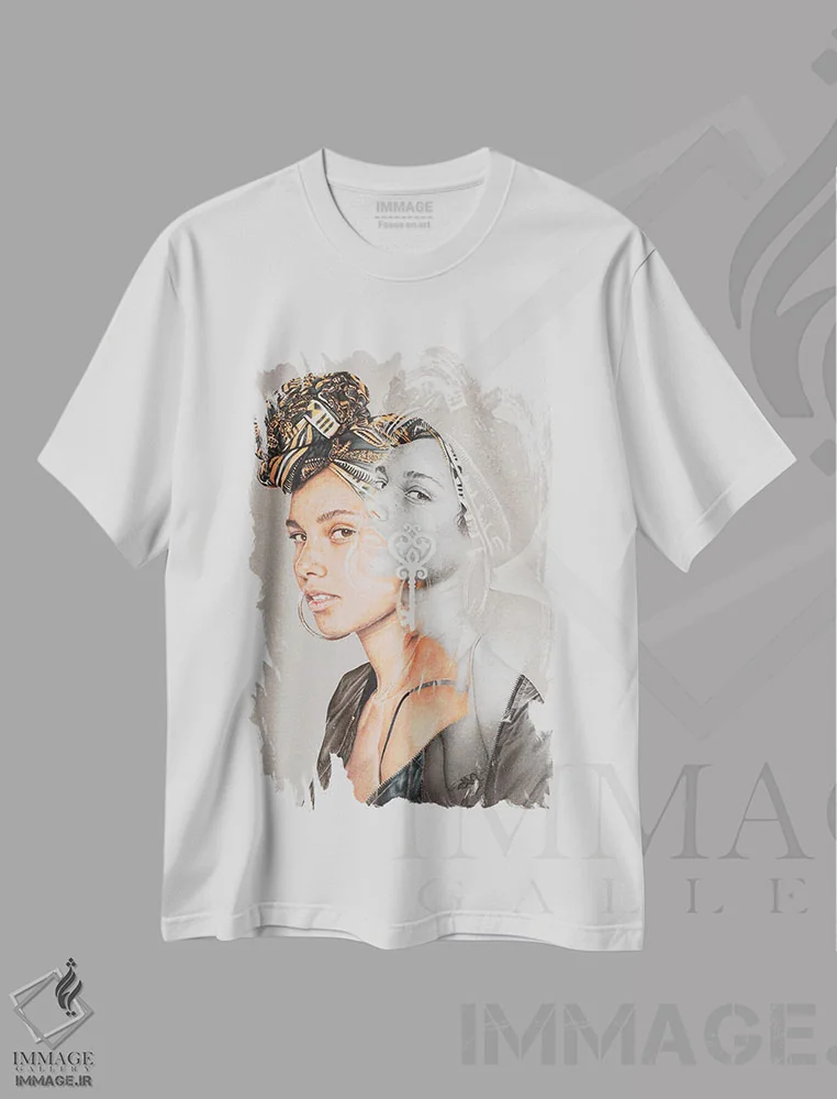 تیشرت سفید طرح دار کلیدها، وینتیج و رترو اثر جوزایا جونز | فروشگاه ایماژ