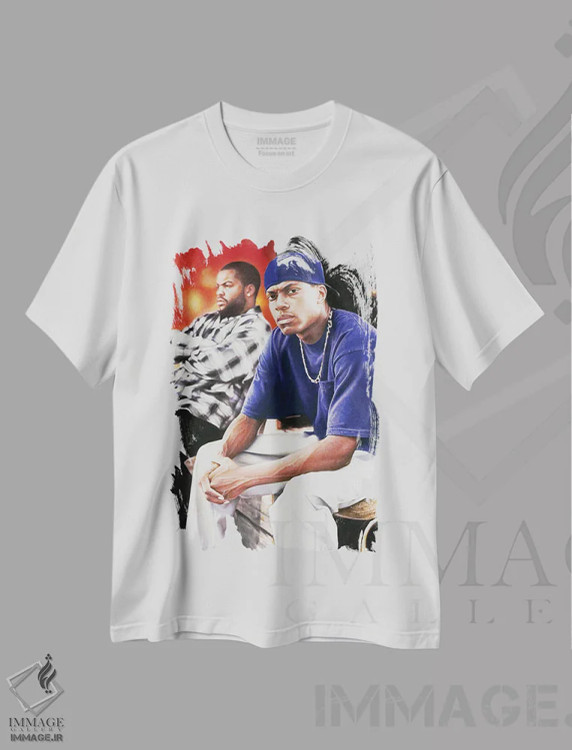 تیشرت سفید طرح دار "روز تعطیلی تو"، هنر آمریکایی آفریقایی تبار اثر جوزایا جونز | فروشگاه ایماژ