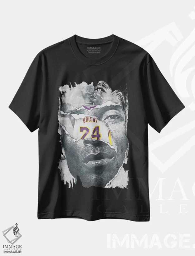 تیشرت مشکی طرح دار بسکتبال عزیز، هنر آمریکایی آفریقایی تبار اثر جوزایا جونز | فروشگاه ایماژ