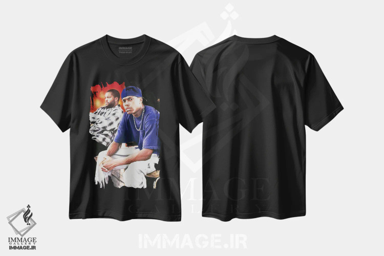 تیشرت مشکی طرح دار "روز تعطیلی تو"، هنر آمریکایی آفریقایی تبار اثر جوزایا جونز | immage.ir