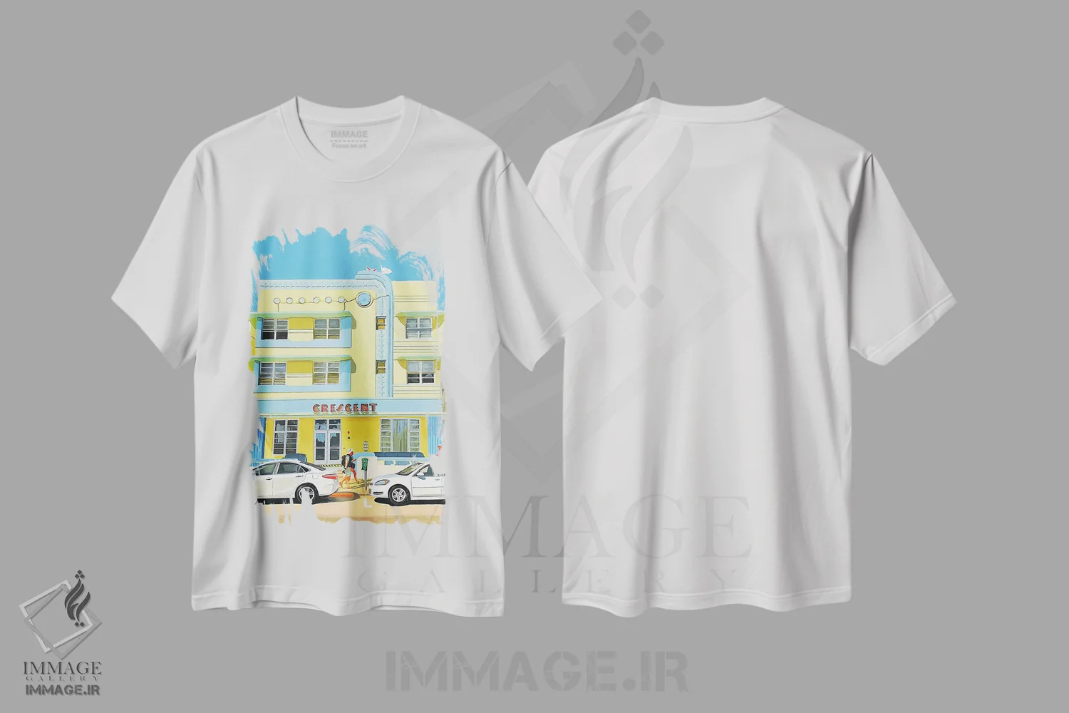 تیشرت سفید طرح دار هلال، دکور معاصر اثر جان جستر | immage.ir