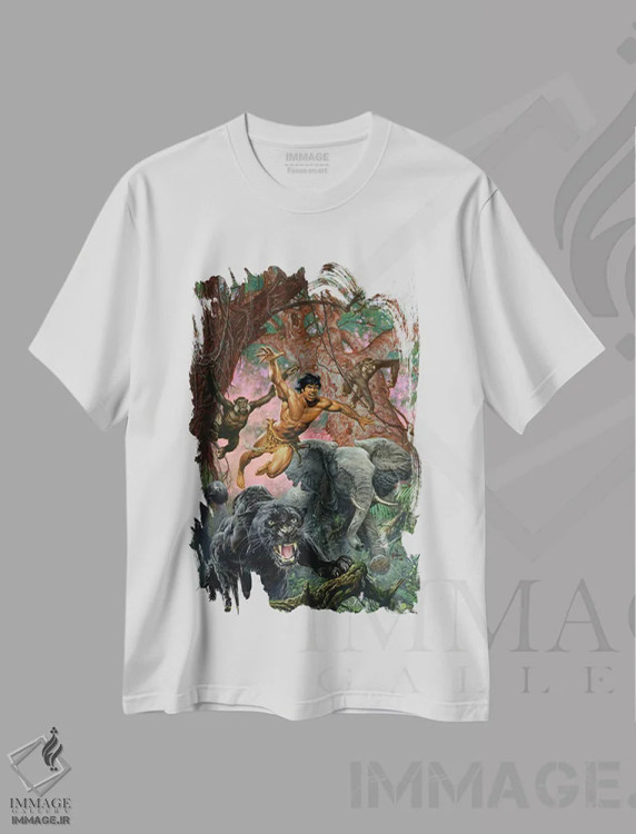 تیشرت سفید طرح دار هیولاهای تارزان؟، تزئینی اثر جو جوسکو | immage.ir