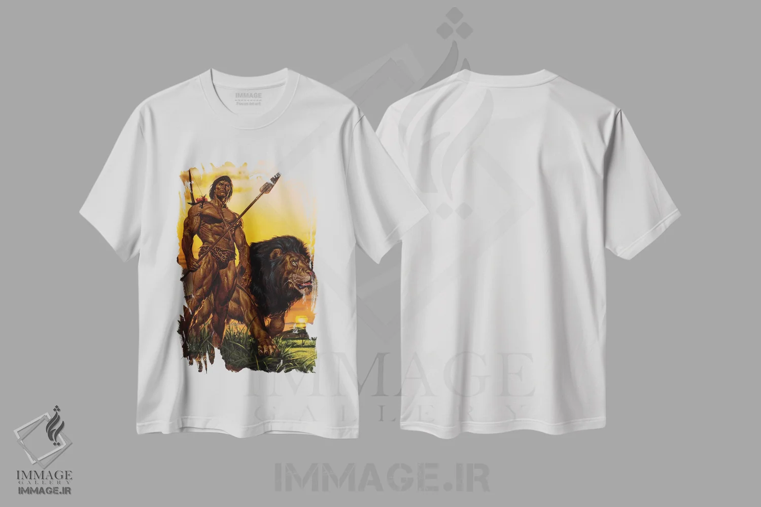 تیشرت سفید طرح دار تارزان؟ در دشت، دست نقاشی و طراحی دستی اثر جو جوسکو | immage.ir
