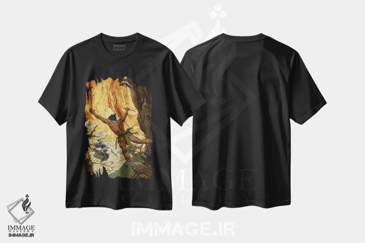 تیشرت مشکی طرح دار تارزان وحشتناک، هنر دیجیتال اثر جو جوسکو | immage.ir