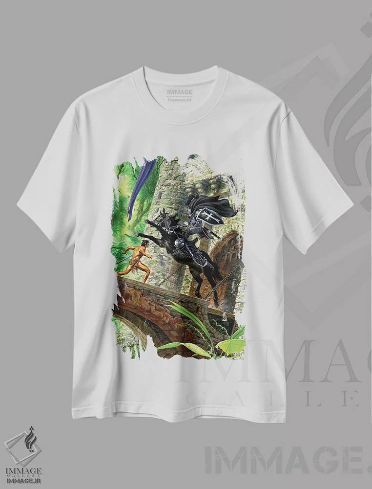 تیشرت سفید طرح دار Lord of the Jungle?,تارزان، ارباب جنگل، هنر دیجیتال اثر جو جوسکو | immage.ir