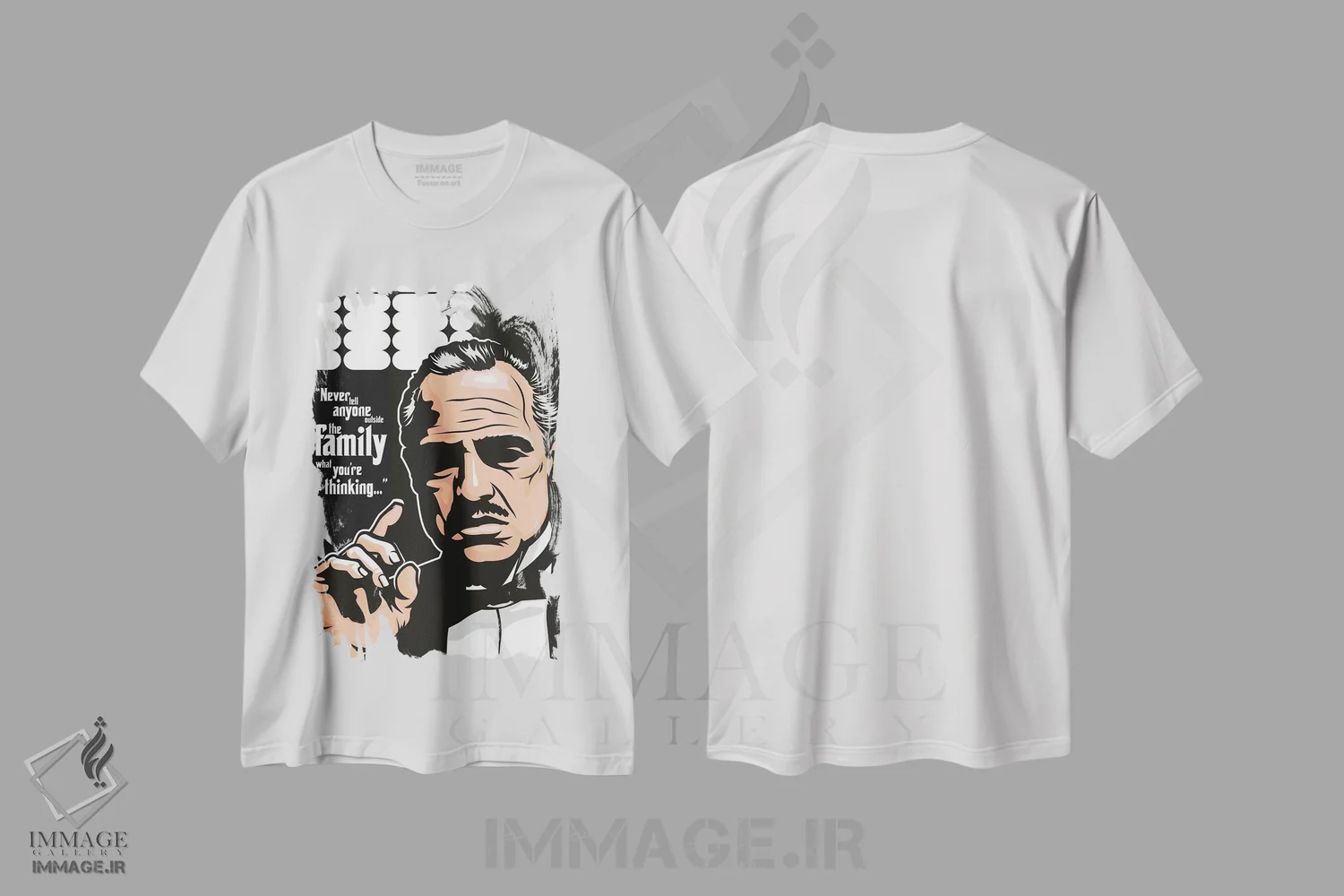 تیشرت سفید طرح دار ویتو کورلئونه، هنر فاخر معاصر اثر جیمز لی | immage.ir