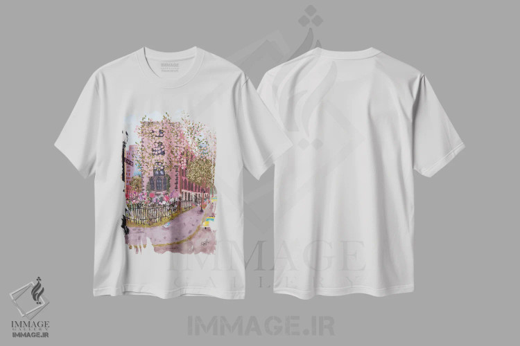 تیشرت سفید طرح دار ایست ویلیج، دکور بوهمی اثر جوی لافرم | immage.ir