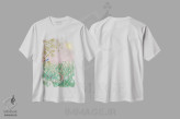 تیشرت سفید طرح دار رویای روز صورتی، دکور بوهمی اثر جوی لافرم | immage.ir