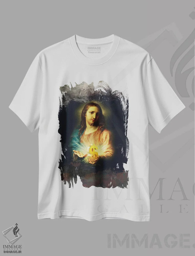 تیشرت سفید طرح دار کسب وکار، هنر فاخر معاصر اثر خوزه لوئیس گوئررو | فروشگاه ایماژ