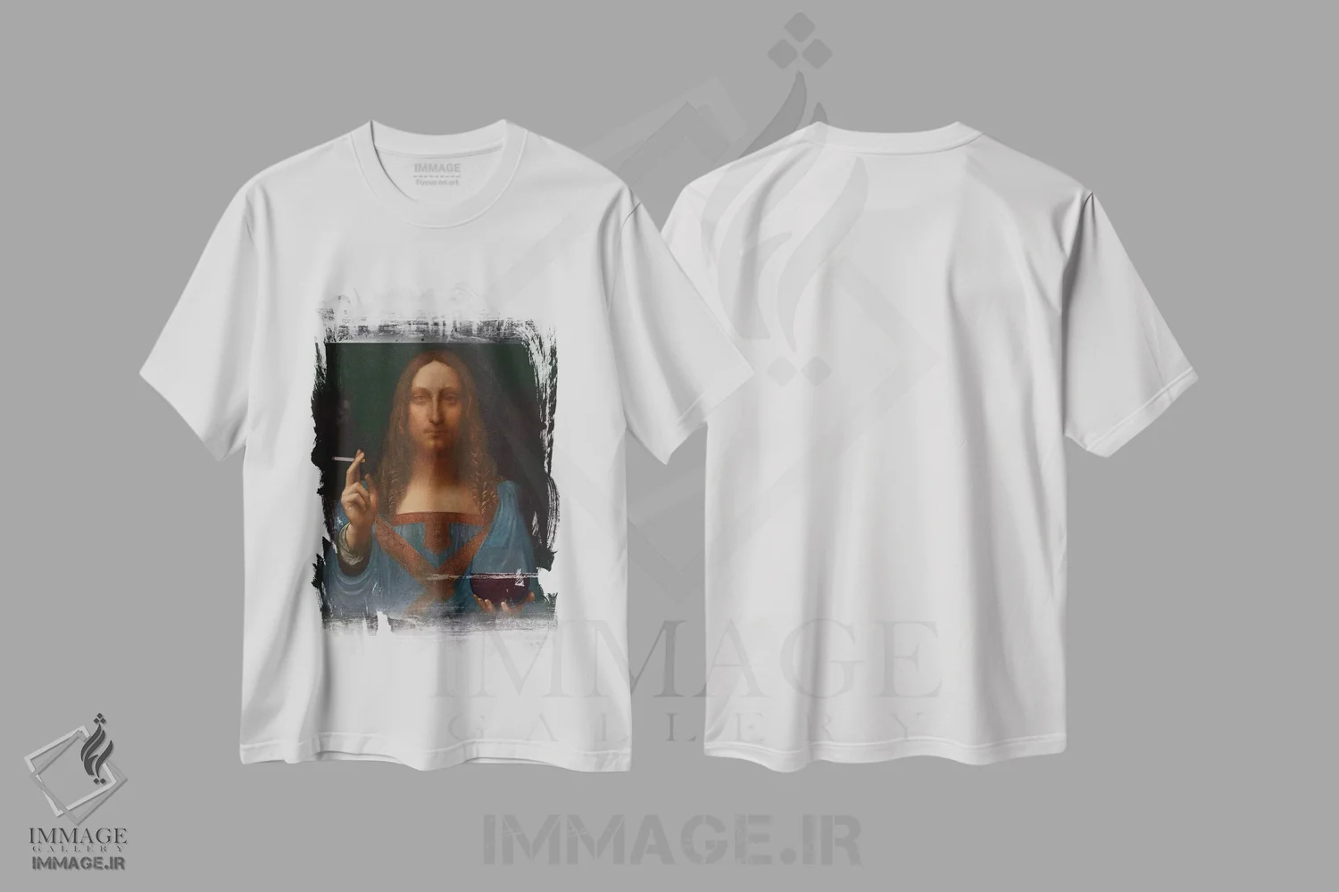 تیشرت سفید طرح دار مسیح تو را دوست دارد، هنر فاخر معاصر اثر خوزه لوئیس گوئررو | immage.ir
