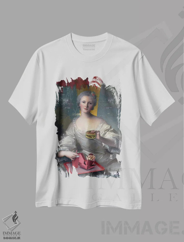 تیشرت سفید طرح دار کلاس کلاسیک، هنر دیجیتال اثر خوزه لوئیس گوئررو | فروشگاه ایماژ