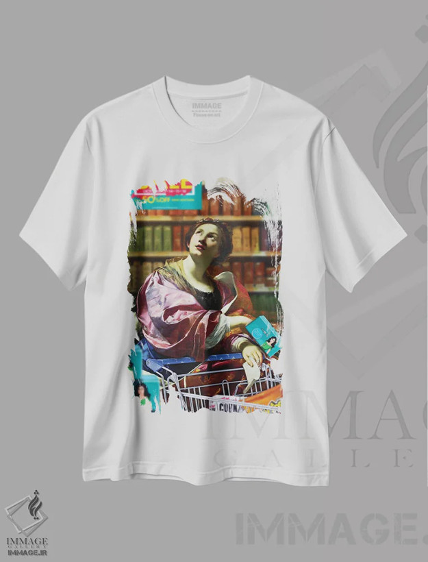 تیشرت سفید طرح دار در سوپرمارکت، هنر فاخر معاصر اثر خوزه لوئیس گوئررو | فروشگاه ایماژ