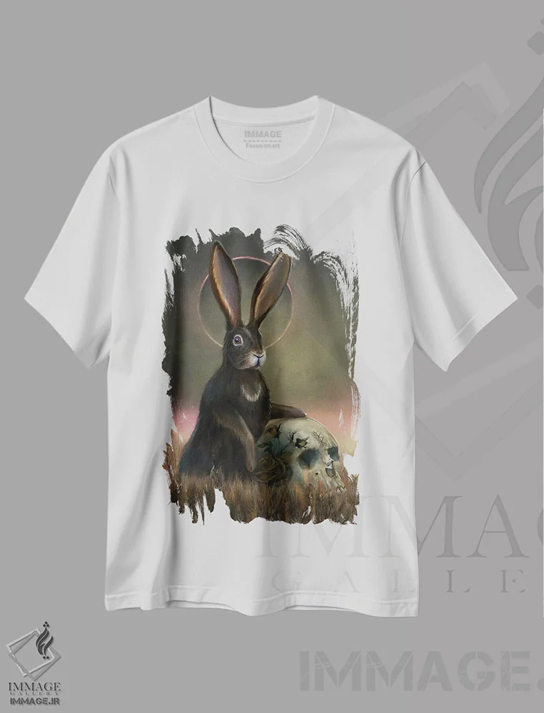 تیشرت سفید طرح دار جبروکی، هنر فاخر معاصر اثر جولیانا لوومر | فروشگاه ایماژ