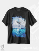تیشرت مشکی طرح دار سمفونی دلفینی، تزئینی اثر جری لوفارو | فروشگاه ایماژ