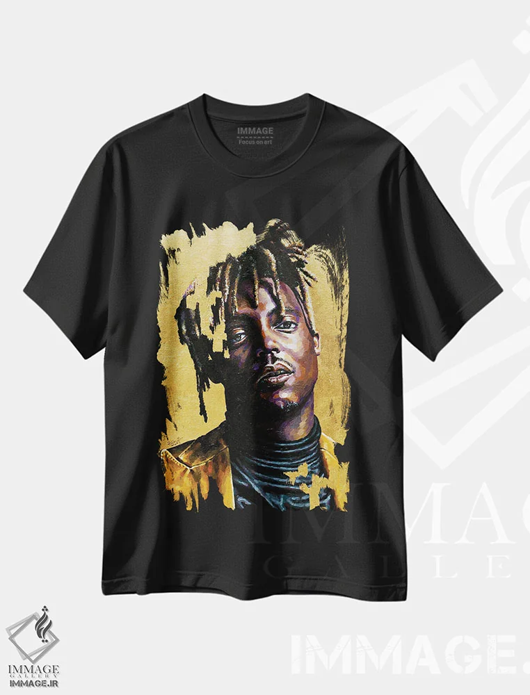 تیشرت مشکی طرح دار جوس ورلد، هنر آمریکایی آفریقایی تبار اثر جکی لیو | فروشگاه ایماژ