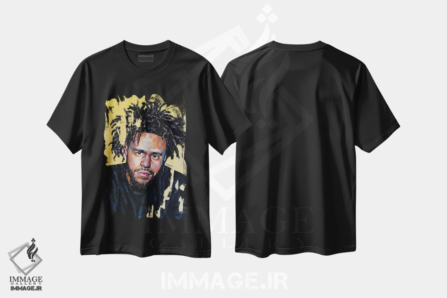 تیشرت مشکی طرح دار جی. کول، هنر آمریکایی آفریقایی تبار اثر جکی لیو | immage.ir