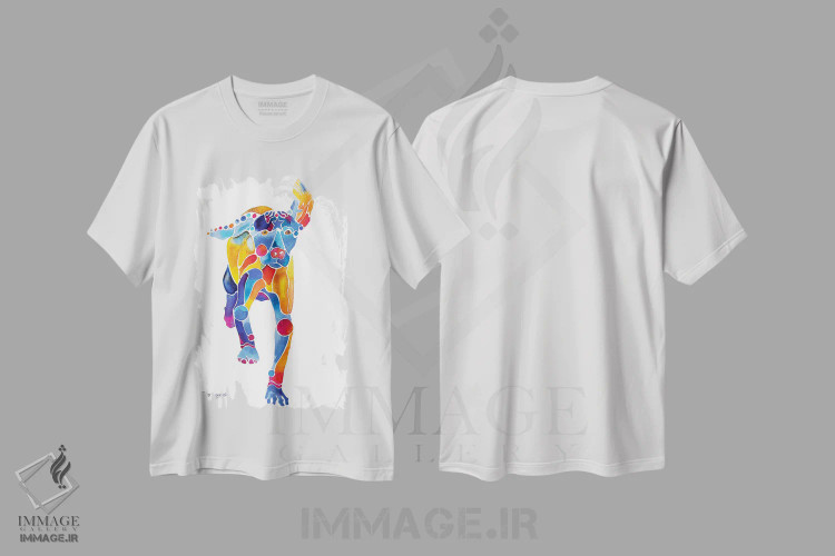 تیشرت سفید طرح دار سگ ویزلا دو، تزئینی اثر جو لینچ | فروشگاه ایماژ