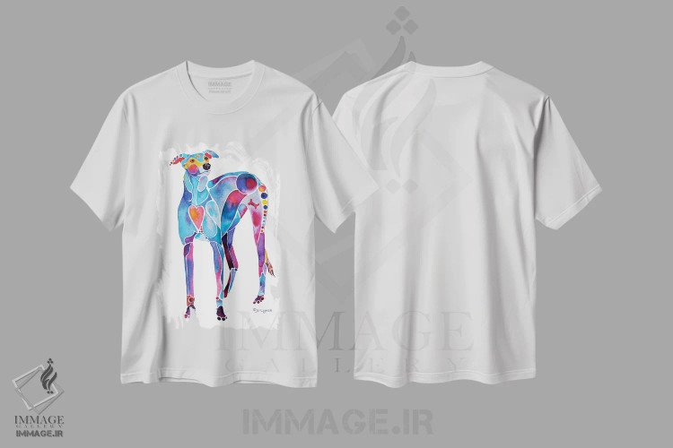 تیشرت سفید طرح دار نجات سگ گریهوند شماره دو، تزئینی اثر جو لینچ | فروشگاه ایماژ