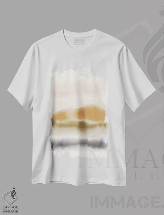 تیشرت سفید طرح دار مدیتیشن ۳ اثر ژاکلین مالدونادو | فروشگاه ایماژ