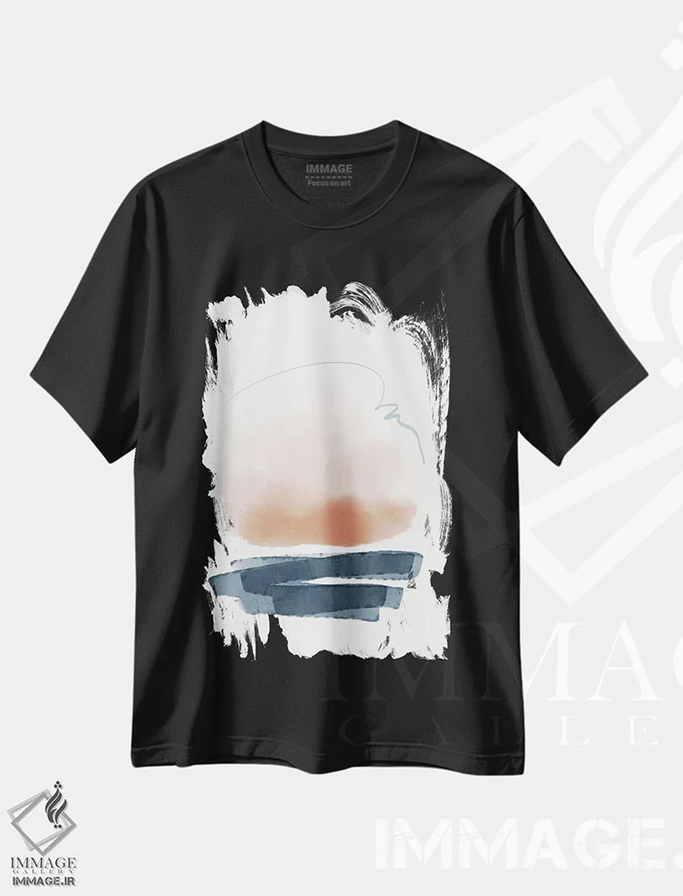 تیشرت مشکی طرح دار چشم انداز اثر ژاکلین مالدونادو | immage.ir