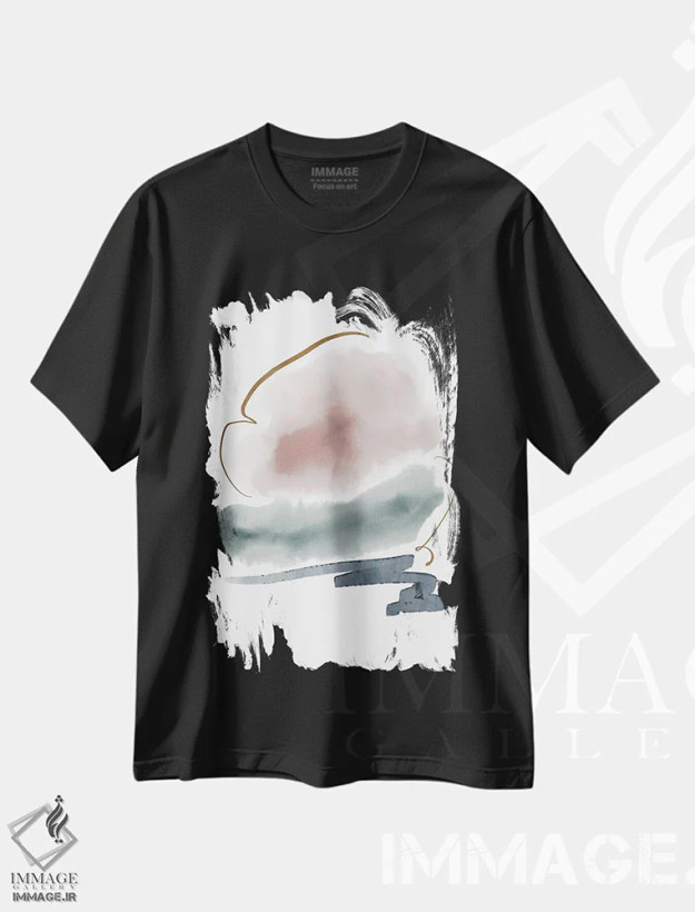تیشرت مشکی طرح دار وزش نسیم ملایم اثر ژاکلین مالدونادو | فروشگاه ایماژ
