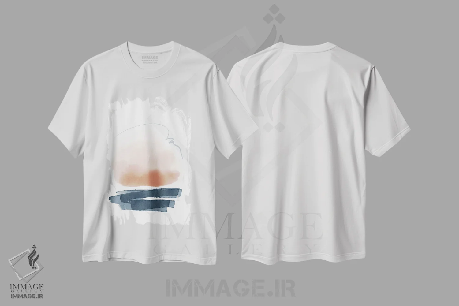 تیشرت سفید طرح دار چشم انداز اثر ژاکلین مالدونادو | فروشگاه ایماژ