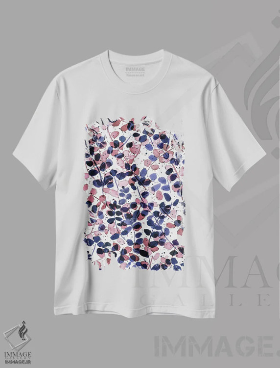 تیشرت سفید طرح دار هم افزایی نیلی یاسی، تزئینی اثر ژاکلین مالدونادو | فروشگاه ایماژ