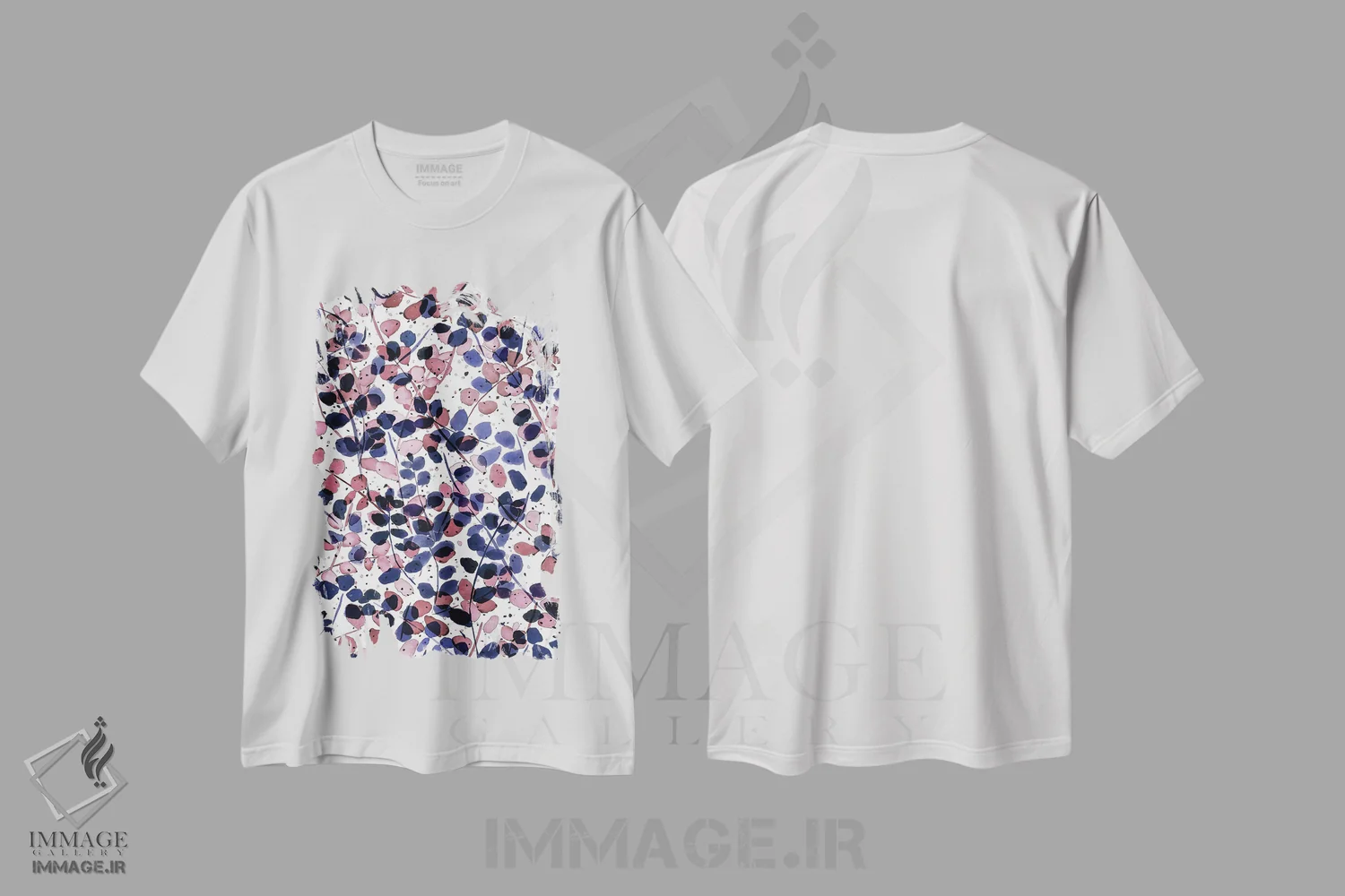 تیشرت سفید طرح دار هم افزایی نیلی یاسی، تزئینی اثر ژاکلین مالدونادو | فروشگاه ایماژ