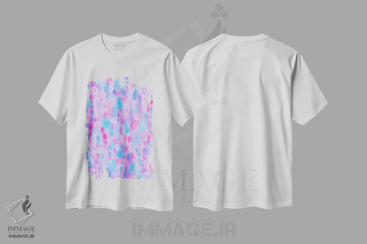 تیشرت سفید طرح دار شیدایی گلبرگ ها، آبستره اثر ژاکلین مالدونادو | فروشگاه ایماژ